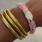 jonc émaillé fuschia rose