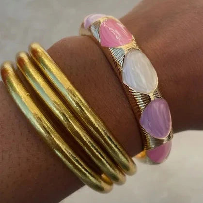 jonc émaillé fuschia rose