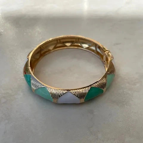 Jonc émaillé vert menthe