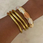 Jonc émaillé marron clair