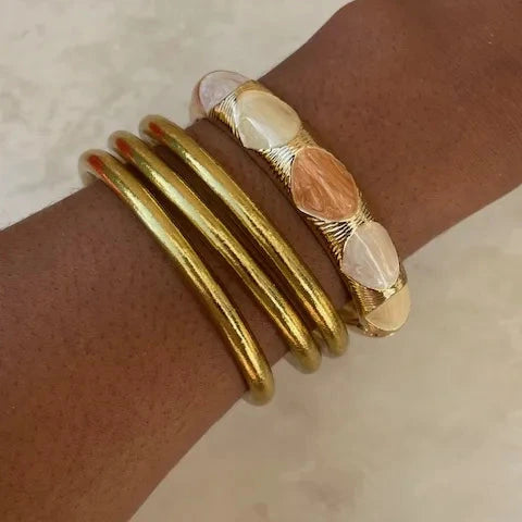 Jonc émaillé marron clair