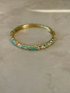 Jonc doré émaillé coloré Tia avec strass