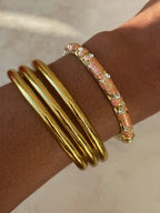Jonc doré émaillé coloré Tia avec strass