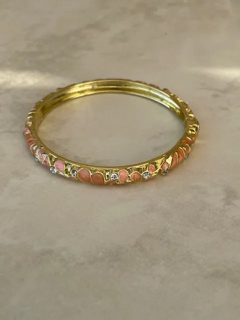 Jonc doré émaillé coloré Tia avec strass