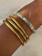 Jonc doré émaillé coloré Tia avec strass