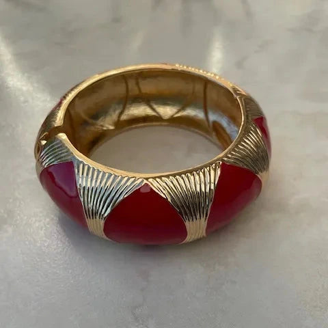 Jonc épais émaillé coloré rouge